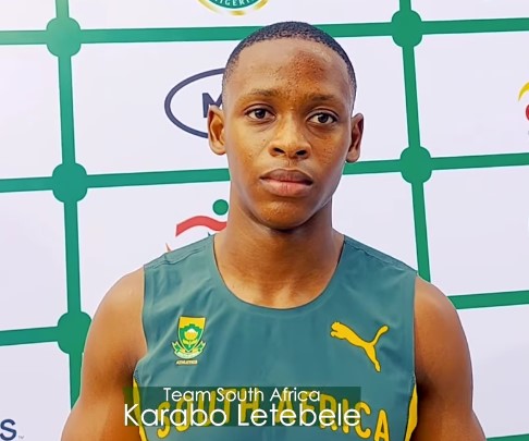 South Africas Karabo Letebele is one of the outstanding athletes in the mens 100m